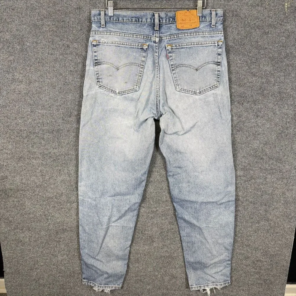 Vintage Levi's 550 Men's Jeans 38x32(36x31) Light Wash Denim Distressed Tapered